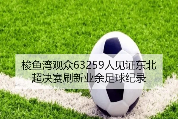 梭鱼湾观众63259人见证东北超决赛刷新业余足球纪录